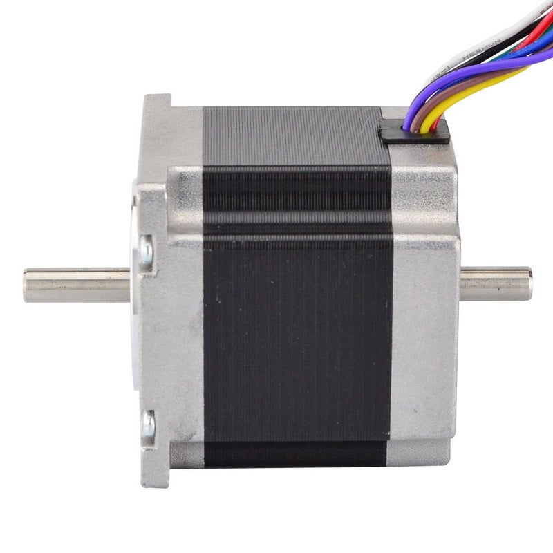 STEPPERONLINE Dual Shaft Nema 23 CNC Stepper Motor 1.26Nm(179oz.in) 8 Wires CNC Mill Router - Image 2